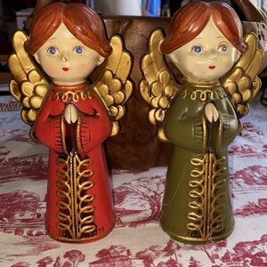 Vintage ARDCO Christmas angel figurine paper Mâché decoration